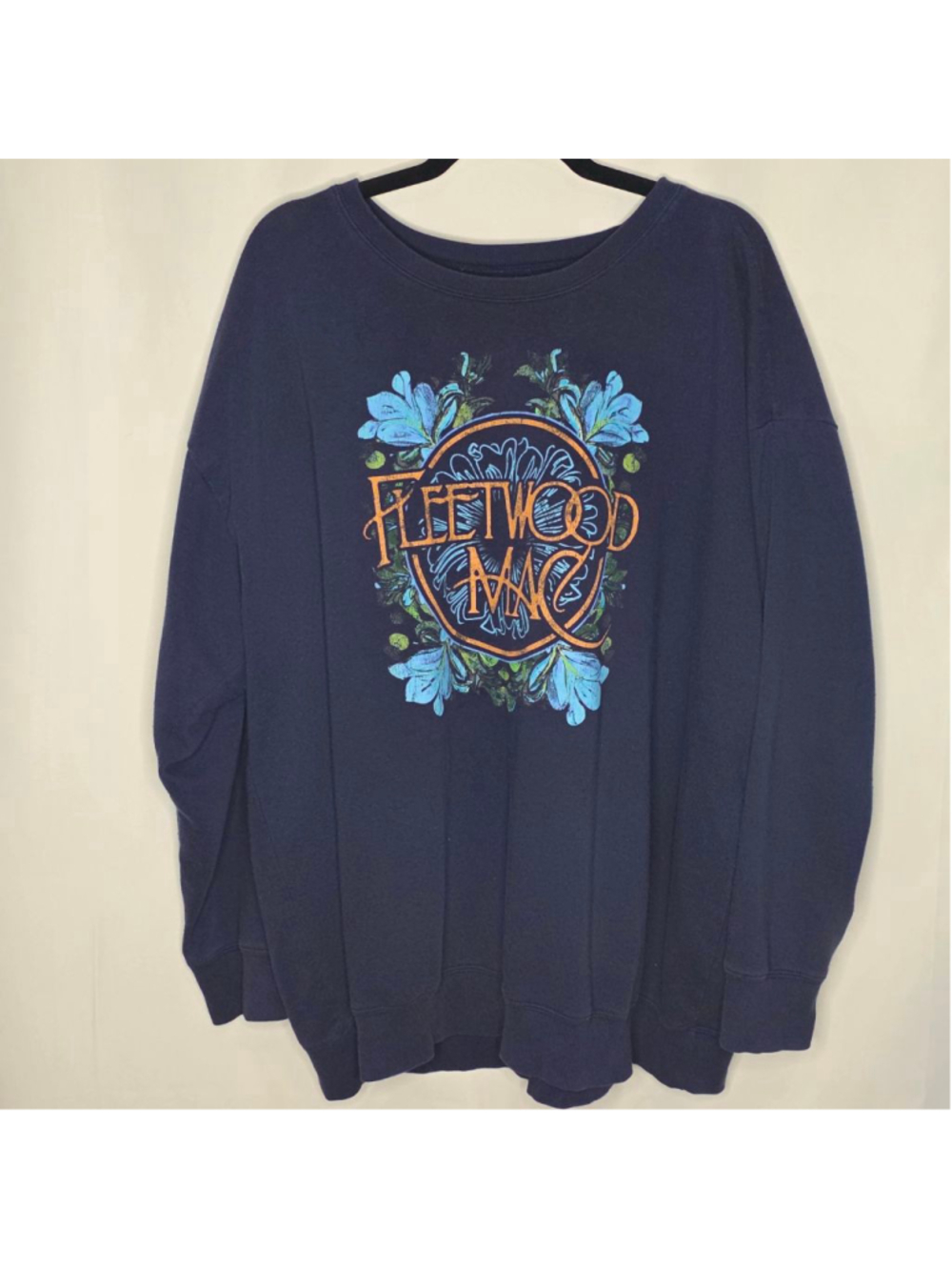 Women's Fleetwood Mac Navy Blue Graphic Sweatshirt Plus Size 3X